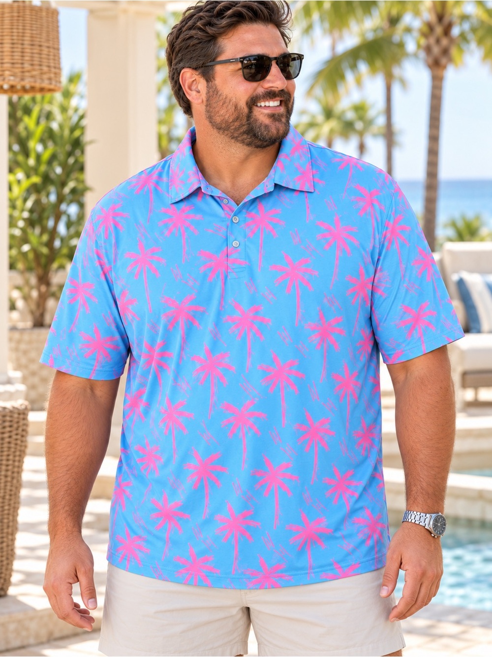 Chubbies “The Electric Slide” Men’s XL Performance Polo #213